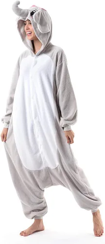 Vista 2 de Beauty Shine Disfraz unisex de dibujos animados para adultos Halloween Navidad pijamas de peluche para cosplay