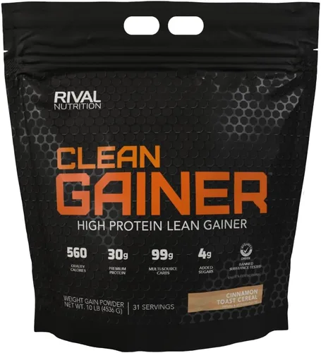Vista 10 de RIVAL NUTRITION Clean Gainer I - Mezcla de bebida en polvo con alto contenido de proteínas, 1.06 onzas de proteína por porción