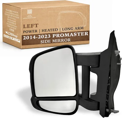 Vista 14 de Spieg 2014-2019 Ram Promaster 1500 2500 3500 Espejo Lateral del Conductor Reemplazo Conjunto de Espejo Retrovisor Lateral Izquierdo Plegable