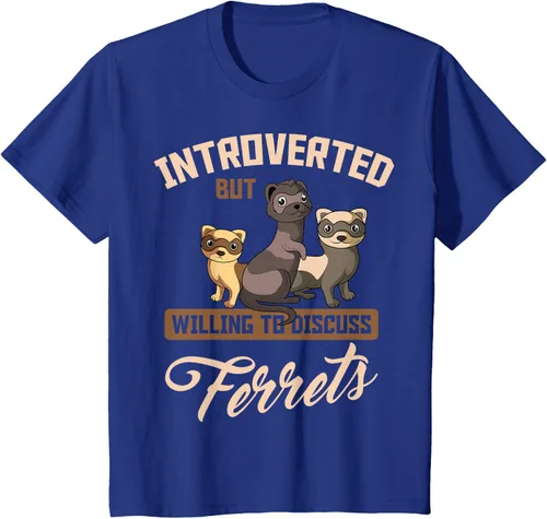 Vista 40 de Camiseta para amantes de los animales de los hurones, Negro, S