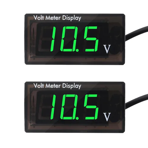 Vista 11 de 2 PCS Voltímetro Digital DC 5-28V para Coche, Medidor de Voltaje 12V, Medidor de Audio para Coche, Pantalla LED, Medidor 12V Impermeable, Medidor