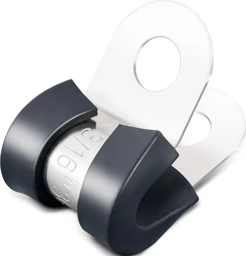 Vista 10 de OURU 40 piezas de abrazaderas de cable de 1-3/4 pulgadas, abrazaderas de cable de acero inoxidable 304 con revestimiento de goma acolchadas