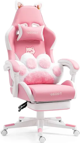 Vista 11 de Gaming Chair, Home Office Computer Chair, Ergonomic Executive Swivel Rolling Chair with Footrest Comfortable Headrest and Lumbar Support for Back
