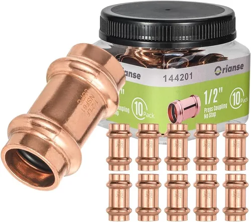 Vista 15 de Copper Pro - Juego de 15 accesorios de prensa de cobre para fontanería resistentes de 1/2 pulgada