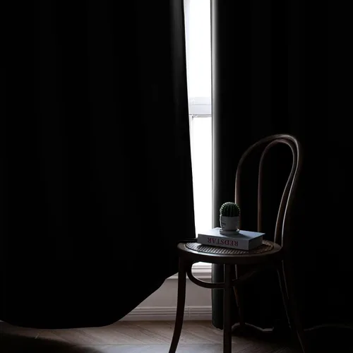 Vista 7 de Juego de 2 paneles de cortinas opacas de 72 pulgadas, cortinas opacas para sala de estar o dormitorio, aislamiento térmico y bolsillo para barra