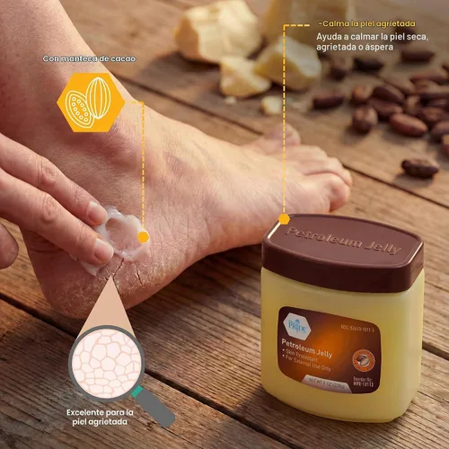 Vista 2 de MED PRIDE Gelatina de petróleo de manteca de cacao, protector hidratante para la piel, 8 onzas