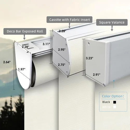Vista 7 de SmartWings Z-Wave/Zigbee Smart - Persianas enrollables, vinilo beige Persianas motorizadas eléctricas 100% opacas con control remoto, persianas