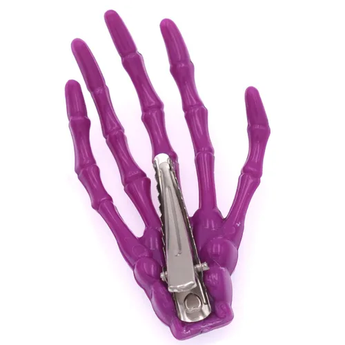 Vista 5 de 8 pinzas para el cabello con forma de hueso de mano de color mixto, pinzas para el cabello con forma de hueso de 3 pulgadas de largo, accesorios