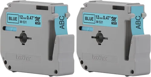 Vista 10 de Brother Etiqueta de forma continua de 0.37 "X26.20' (BRTM521), negro/azul