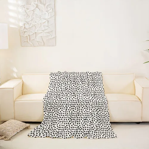 Vista 6 de Erosebridal Funda de sofá de lunares de 71 x 91 pulgadas, funda de sofá con lunares geométricos, funda de sofá moderna de estilo rústico con Blanco