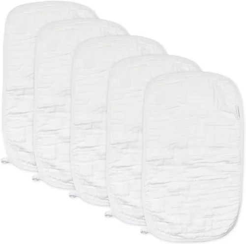 Vista 11 de HonestBaby Paños para eructos multicapa de algodón orgánico para bebés, paquete múltiple, juego de patrones, talla única de EE Paquete de 5 patrones