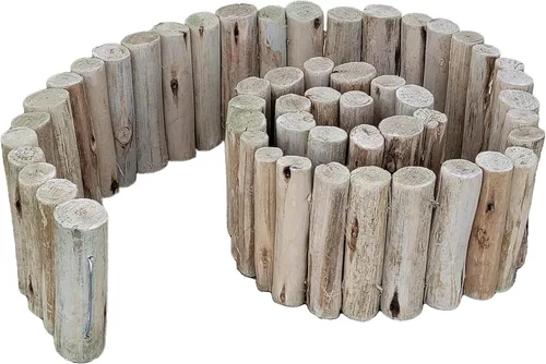 Vista 4 de Forever Bamboo Tronco sólido de madera de eucalipto natural para paisajismo, bordes, césped, jardín, vallas, bordes, 72 pulgadas de largo x 6