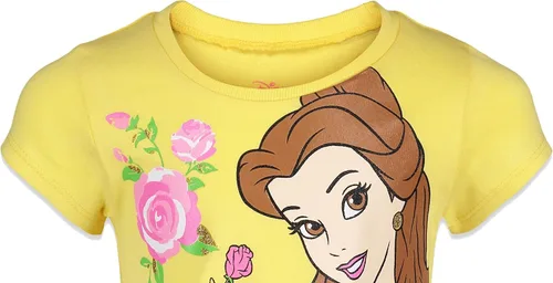 Vista 8 de Disney Princess Mulan Rapunzel Moana Tiana 4 Pack Short Sleeve Graphic T-Shirt
