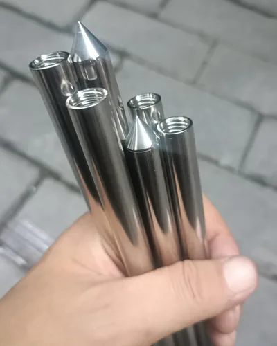 Vista 4 de Varilla de sonda de suelo de acero inoxidable, varilla de sonda de tierra ajustable de 48 pulgadas con mango en T para localizar tanques sépticos