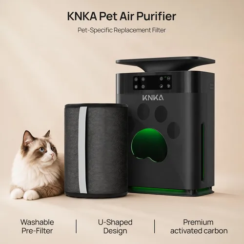 Vista 10 de KNKA Purificador de aire para mascotas para el hogar, mascotas