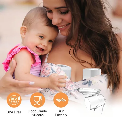 Vista 5 de Enlazador de extractor de leche portátil compatible con TSRETE/Kmaier/Eulumap/Momcozy S9/S12 piezas de repuesto para bomba de leche, accesorios