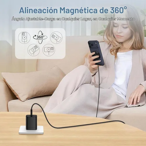 Vista 7 de Cargador inalámbrico magnético Samsung de 15 W para Galaxy S26 Ultra S25 Almohadilla de cargador inalámbrico