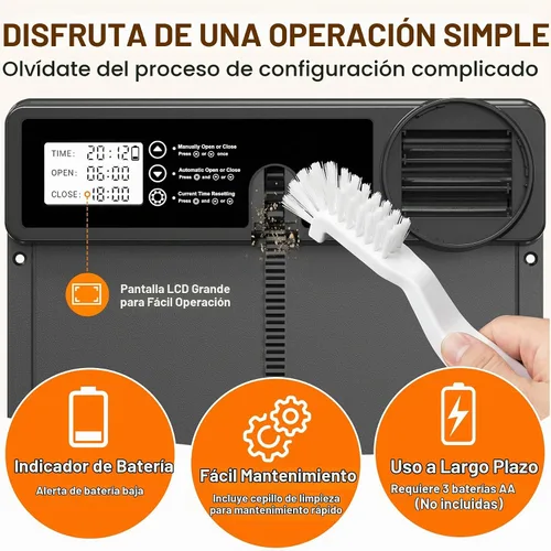 Vista 6 de INNOLAND Puerta automática de gallinero de gran tamaño - Engranaje