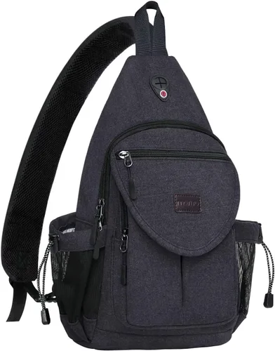 Vista 14 de MOSISO Crossbody Sling Bag for Women, Shoulder Backpack, Hiking Daypack Bag Verde militar
