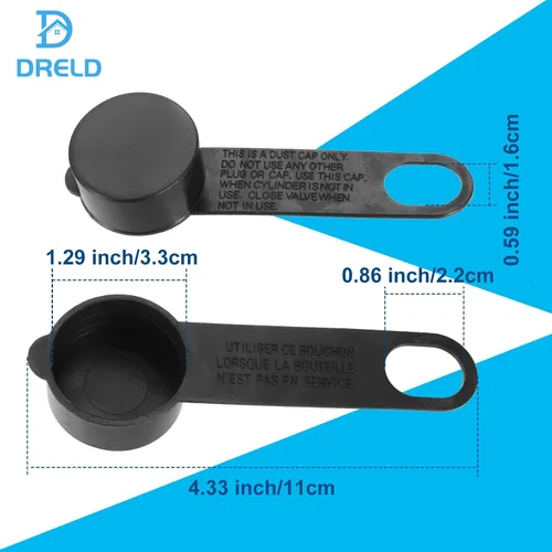Vista 2 de Tapones antipolvo para válvula de tanque de propano QCC1 para medidor de válvula de llenado LP OPD, 10