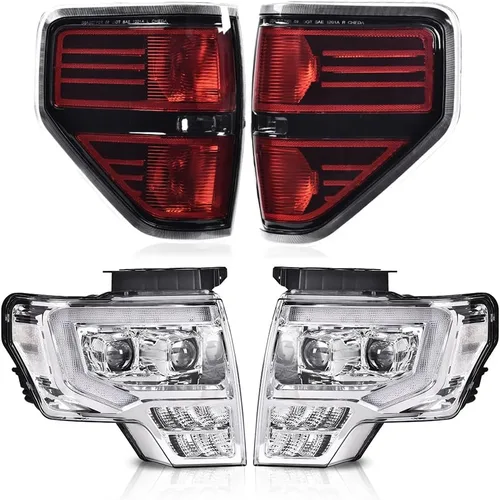 Vista 20 de PIT66 Conjunto de faros y luces traseras para Ford F150 2009-2014