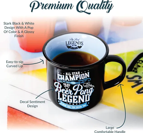 Vista 7 de Pavilion Gift Company - Taza de cerámica de 13 onzas, taza de café de doble cara, taza de café para pesca, golf, caza, juego, pickleball, cerveza