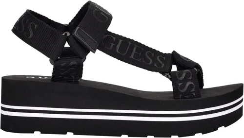 Vista 2 de Guess Sandalias Avin de cuña para mujer, Dorado