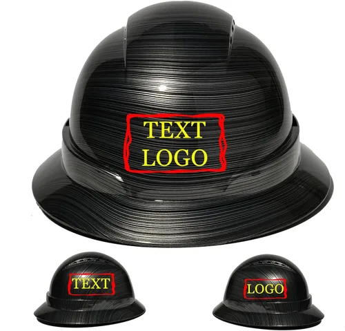 Vista 12 de Casco de seguridad personalizado para construcción Casco de trabajo de seguridad con suspensión de trinquete ajustable de ala completa con carcasa