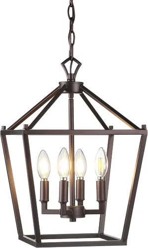 Vista 17 de JONATHAN Y JYL7601A - Lámpara de pagoda regulable y ajustable de metal LED, clásica, tradicional de estilo granja para comedor, sala de estar