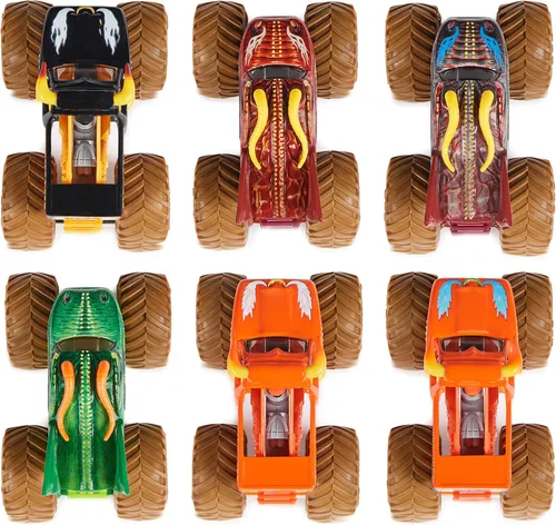 Vista 5 de Monster Jam, Mystery Mudders, camión monstruo oficial fundido a presión, lavado para revelar, escala 1:64 (los estilos variarán)