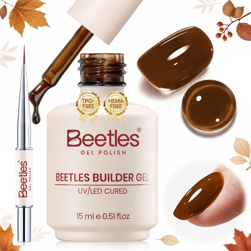 Vista 10 de Beetles Builder Gel para uñas, 2 piezas de gel de construcción transparente 0 - A - transparente