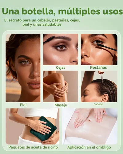Vista 4 de Florisan Aceite de ricino orgánico certificado por USDA, botella de vidrio de 16 onzas, prensado en frío, sin hexano, sin OMG, vegano, 100% puro