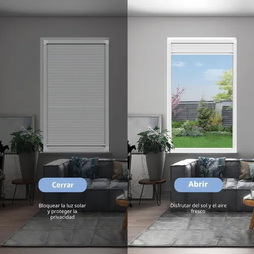 Vista 5 de Hoeflife Persianas celulares opacas sin cordones, persianas de tragaluz para ventanas, persianas de techo para el hogar, oscurecimiento