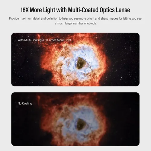 Vista 2 de Alcance buscador Astromania, 6x30 alcance óptico metálico para telescopio de astronomía - Proporciona imagen óptica no corregida de paso directo