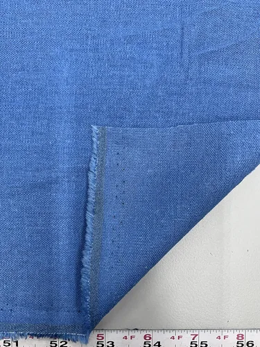 Vista 3 de Karla Denim Blue - 10194 - Tela de rayón de lino suave al tacto para ropa, disfraces, manualidades, etc