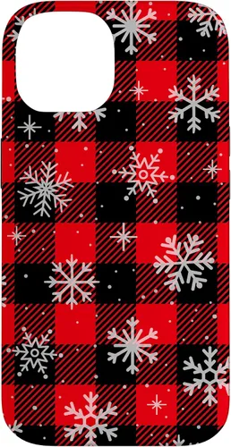 Vista 4 de iPhone 13 Copos de nieve caída nieve nieve Navidad invierno rojo cuadros caso