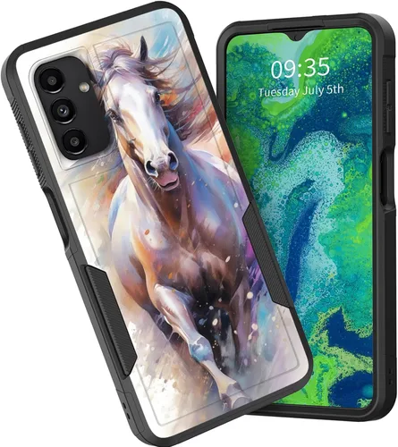 Vista 76 de Funda para Galaxy A15 5G, doble capa híbrida resistente a prueba de golpes, policarbonato duro, silicona suave, TPU, funda protectora para Samsung