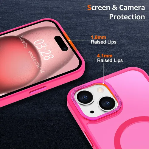 Vista 883 de Anuck - Funda magnética para iPhone 11 compatible con MagSafe, carcasa trasera mate translúcida dura, borde de TPU, delgada, resistente a impactos