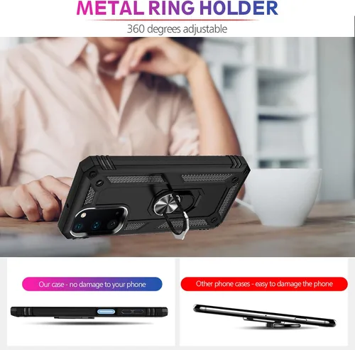 Vista 5 de Para Samsung Galaxy S20 FE 5G Funda con protector de pantalla, Funda protectora Galaxy S20 FE de grado militar resistente a golpes de uso intensivo