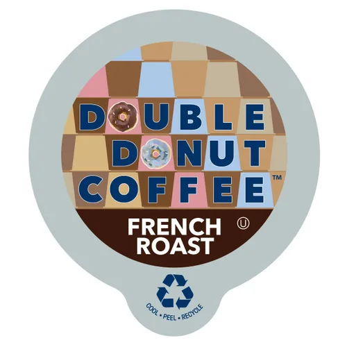 Vista 86 de Double Donut Coffee Cápsulas de Café Half Caff, Cápsulas de Café de Media Cafeína de Porción Individual para Cafeteras Keurig K Cup, Tostado Medio