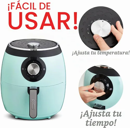 Vista 6 de Dash Freidora de aire de lujo, control de temperatura ajustable y función de apagado automático, tecnología AirCrisp®, espaciosa cesta Agua