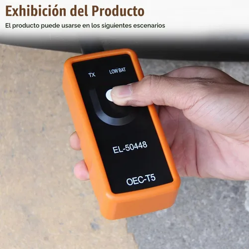Vista 6 de ZIMISI EL-50448 Herramienta de restablecimiento TPMS, Sistema de sensor de monitoreo de presión de neumáticos OEC-T5, herramienta de activación
