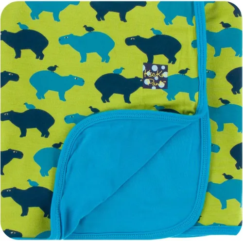 Vista 16 de KicKee Pants Manta estampada para niños pequeños, casas de Amazon, talla única