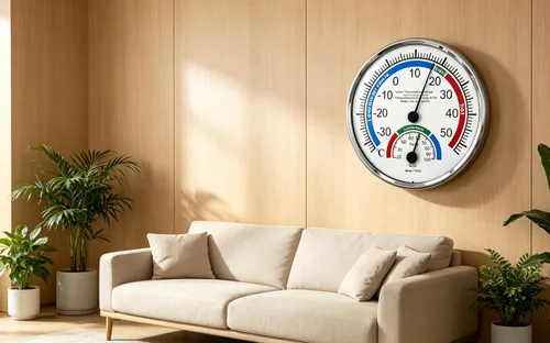 Vista 4 de Higrómetro/termómetro de 5" para interiores y exteriores, indicador de medidor de humedad, monitor de temperatura y humedad para el hogar, oficina