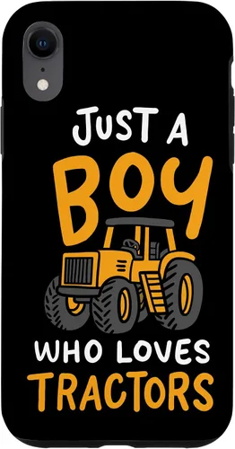 Vista 9 de iPhone XS Max Just A Boy Who Loves Tractors Farmer Estuche de regalo de cumpleaños