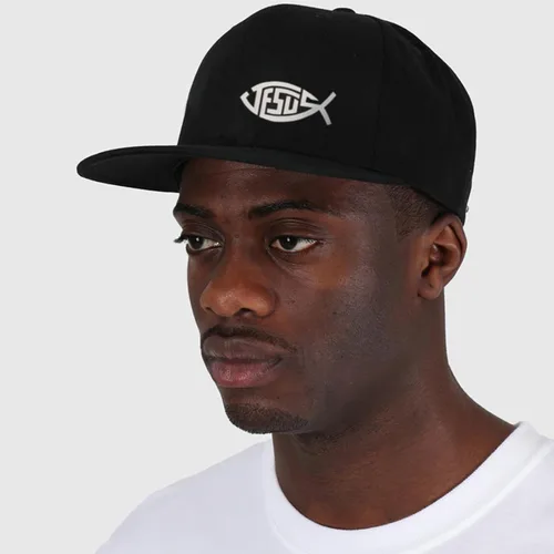 Vista 6 de Gorra de béisbol ajustable para hombre, gorra de béisbol plana con broche de presión, color negro