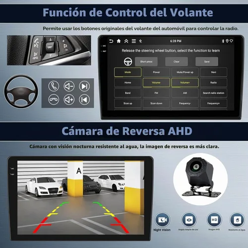 Vista 6 de Radio de coche para Hyundai Santa Fe IX45 2013-2018 inalámbrico CarPlay Android Auto
