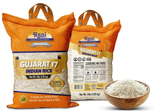 Vista 7 de Rani Gujarat 17 Arroz indio 64 oz (4 libras) 4.0 lbs Bolsa de tela ~ Todo natural Apto para gluten Vegano Kosher Calidad de exportación