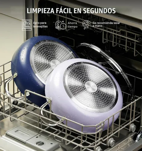 Vista 9 de KOCH SYSTEME CS Sartén para Saltear de 12 Pulgadas, Sartén Profunda para Freír de 5.5 Cuartos, Sartén para Saltear Antiadherente de Cerámica Libre