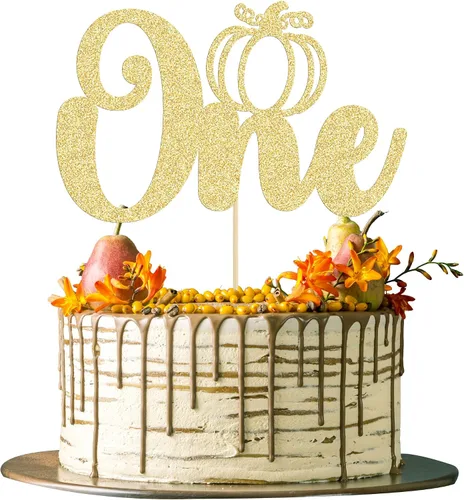 Vista 19 de 24 adornos para cupcakes de calabaza para niños o niñas con purpurina para revelación de género, decoración para cupcakes de calabaza, pies